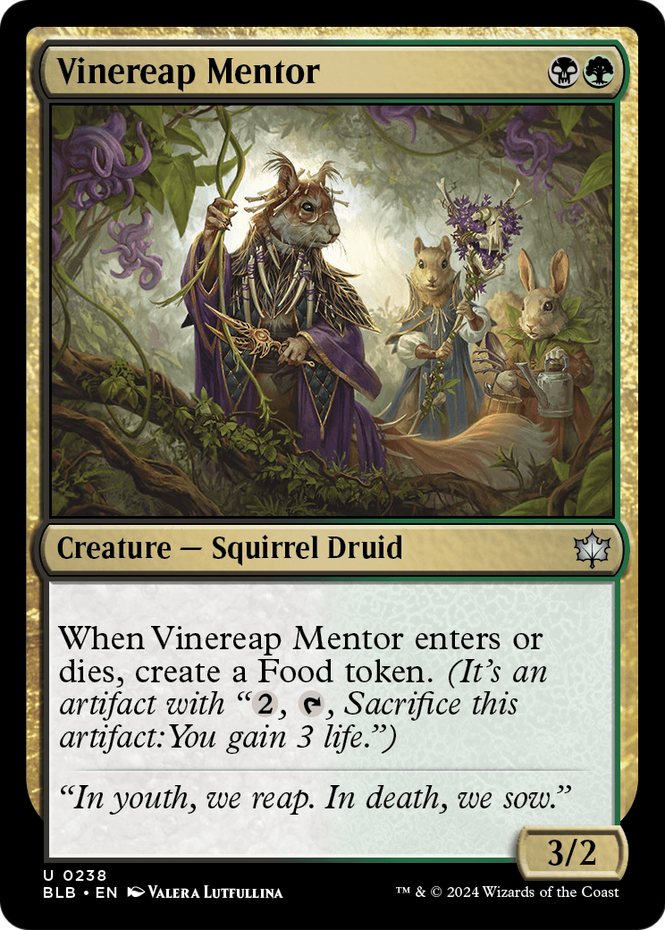 Vinereap Mentor (BLB-238) - Bloomburrow Foil