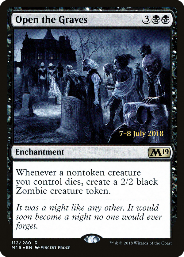 Open the Graves (PRE-112) - Core Set 2019 Promos Foil