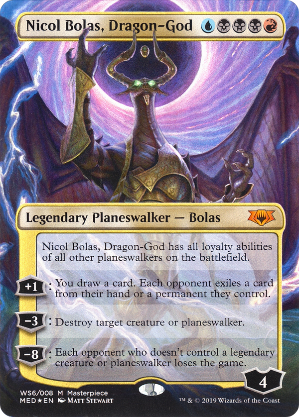 Nicol Bolas, Dragon-God (MED3-WS6) - Mythic Edition (Borderless) Foil