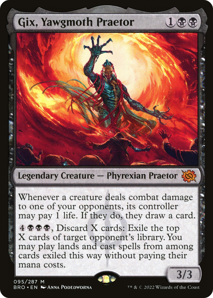 Gix, Yawgmoth Praetor (BRO-095) - The Brothers' War Foil