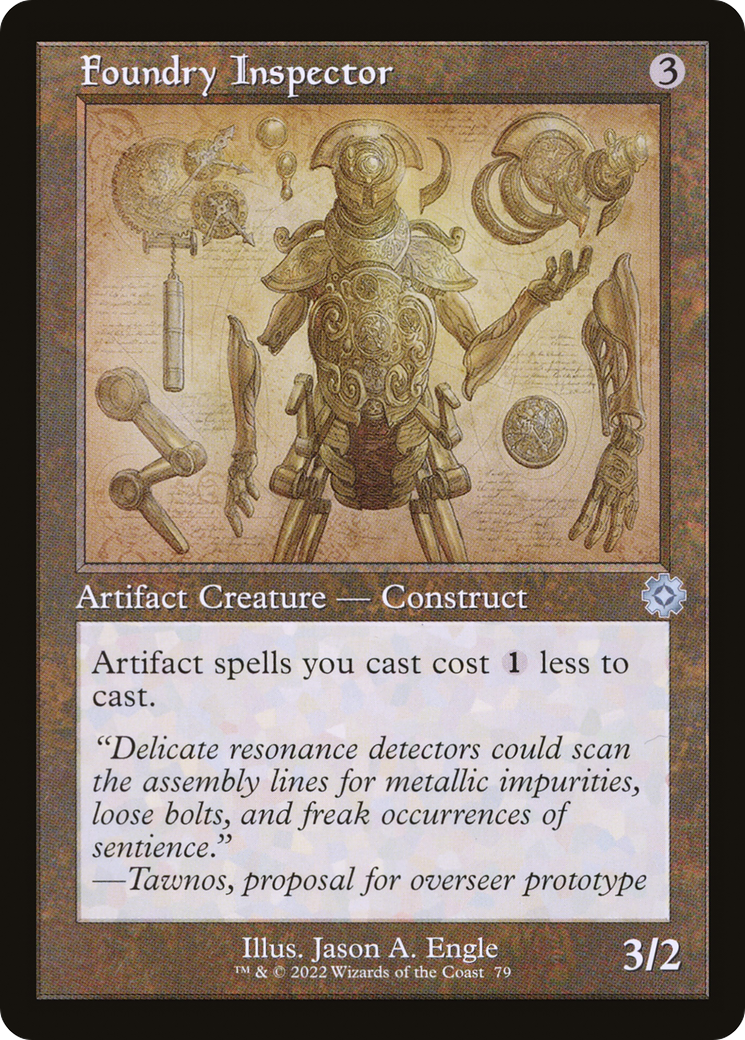 Foundry Inspector (Schematic) (BRR-079) - The Brothers' War Retro Artifacts Foil