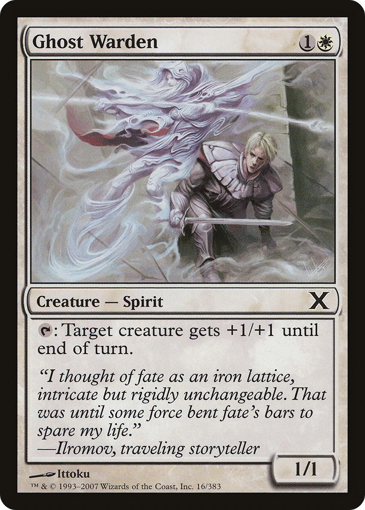 Ghost Warden (10E-016) - Tenth Edition Foil