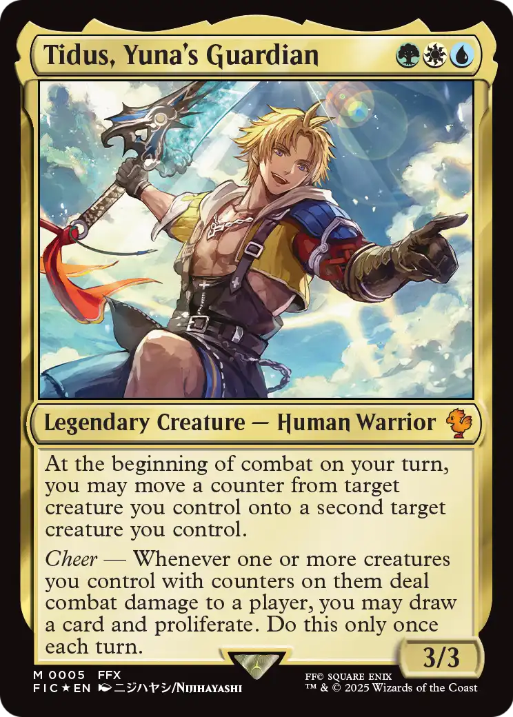 Tidus, Yuna's Guardian (FIC-005) - Commander: FINAL FANTASY Foil