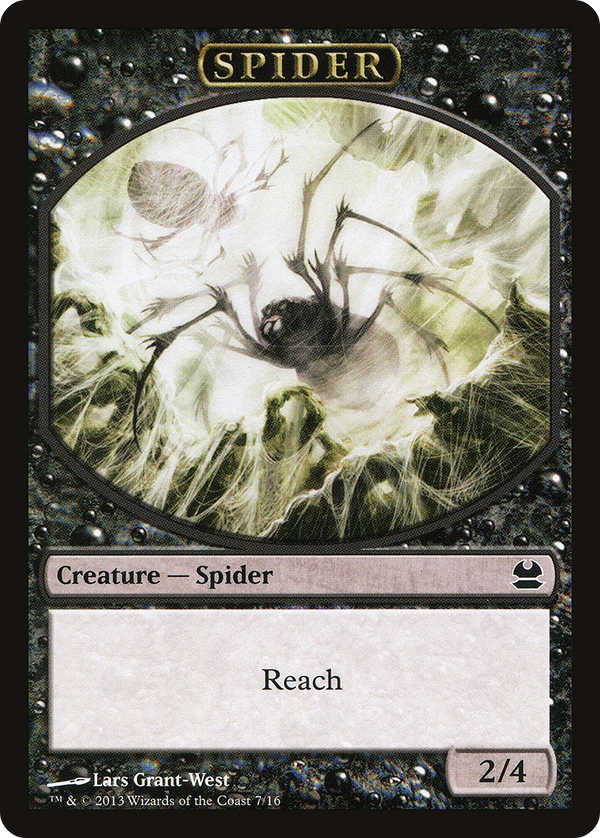 Spider Token (Black) (MMA-007) - Modern Masters Tokens