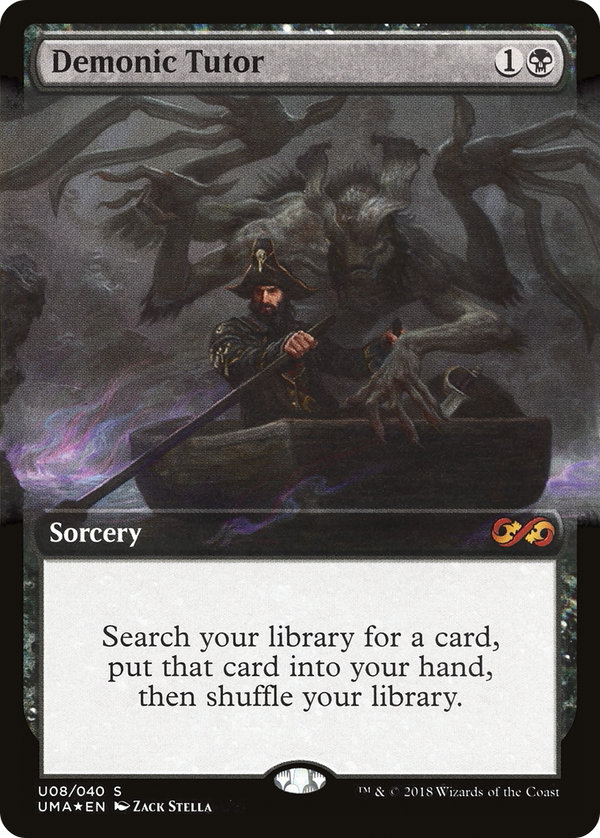 Demonic Tutor (UMA:BT-U08) - Ultimate Box Topper: (Extended Art) Foil