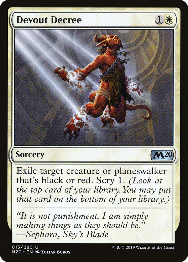 Devout Decree (M20-013) - Core Set 2020 Foil