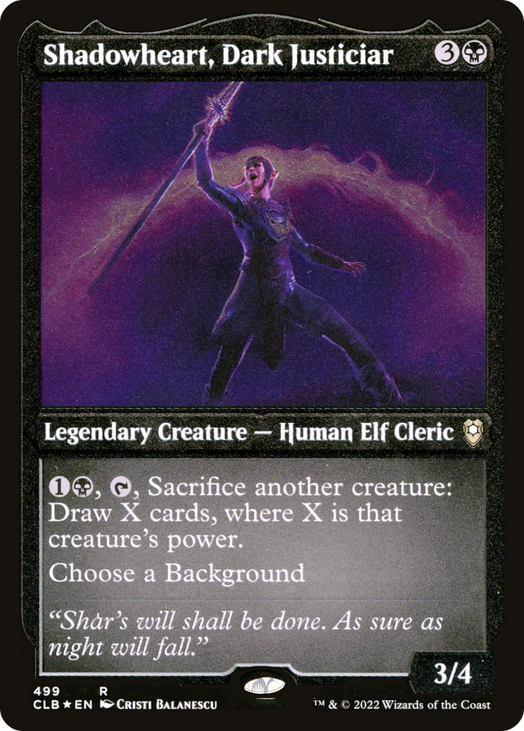 Shadowheart, Dark Justiciar (Foil Etched) (CLB-499) - Commander Legends: Battle for Baldur's Gate Foil