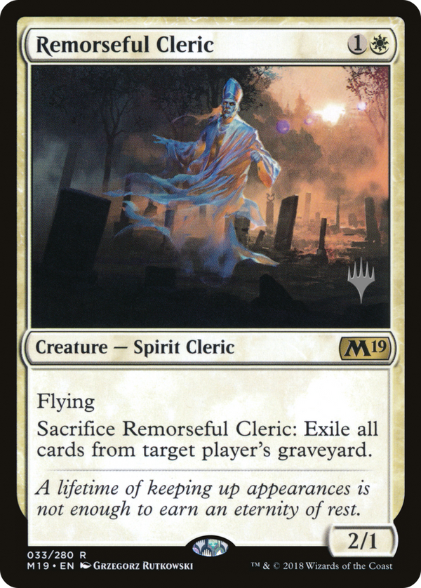Remorseful Cleric (PPM20-033) - Core Set 2019 Promos Foil