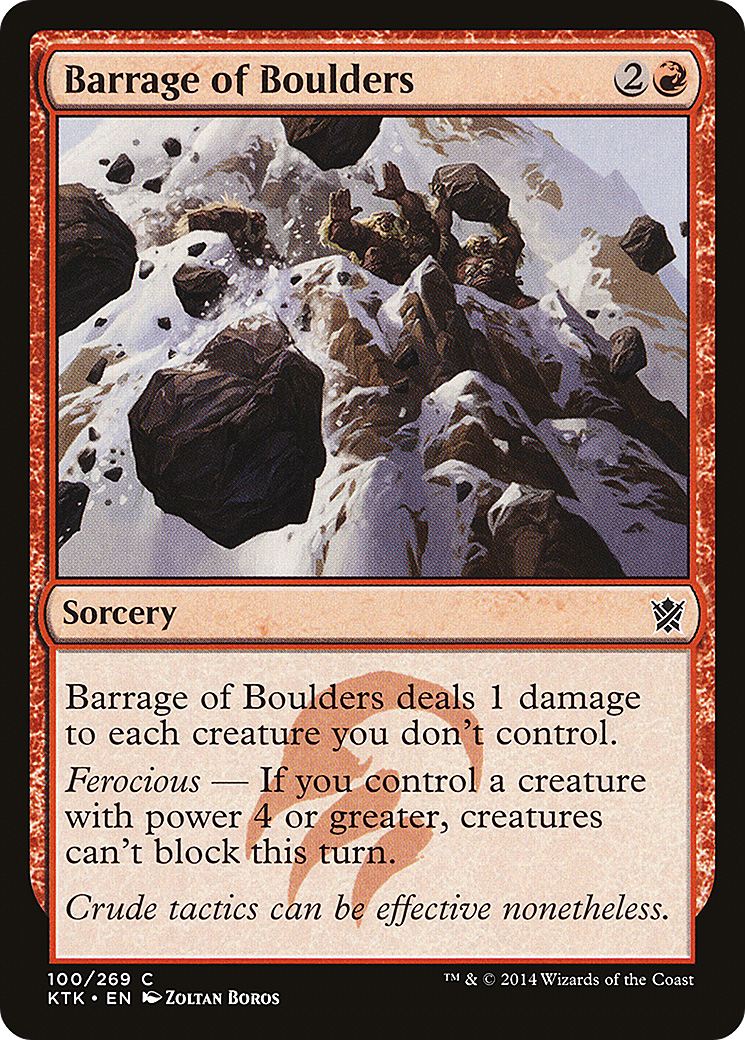 Barrage of Boulders (KTK-100) - Khans of Tarkir Foil