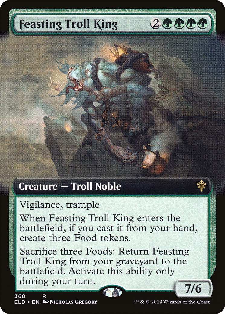 Feasting Troll King (Extended Art) (ELD-368) - Throne of Eldraine: (Extended Art) Foil