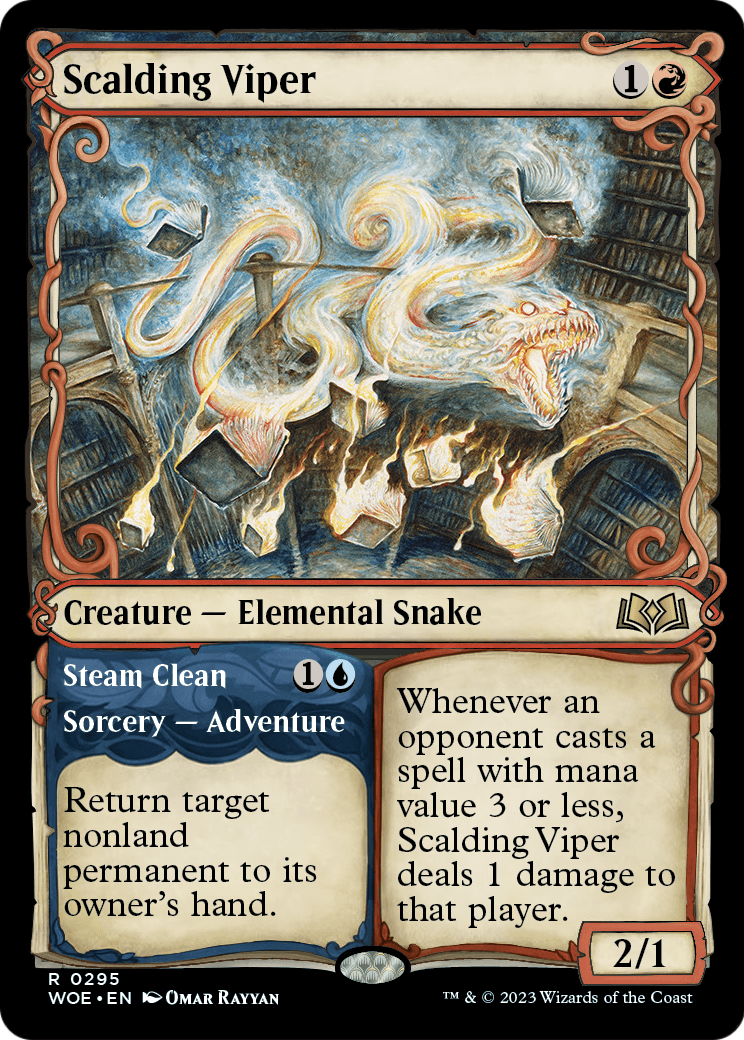 Scalding Viper (Showcase) (WOE-295) - Wilds of Eldraine: (Showcase) Foil