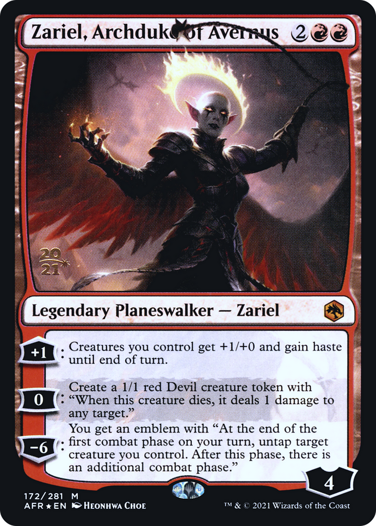 Zariel, Archduke of Avernus (PRE-172) - Adventures in the Forgotten Realms Promos Foil