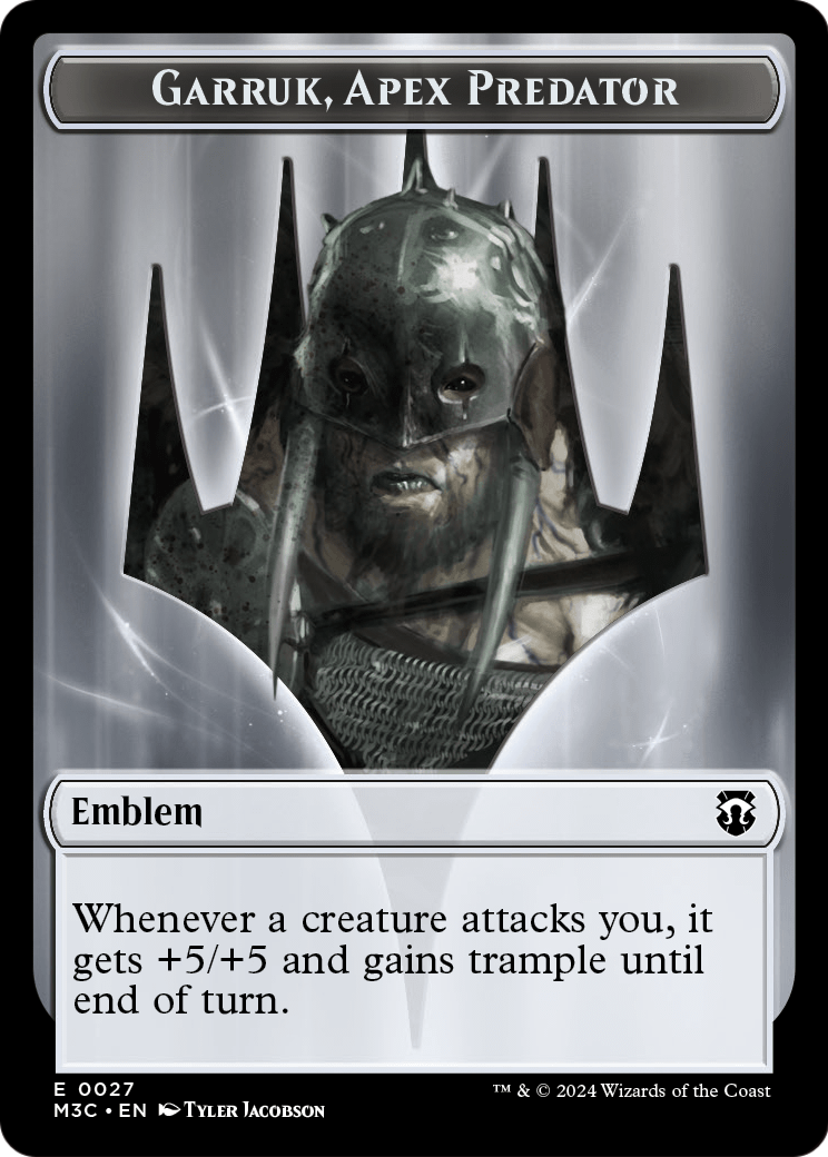 Garruk, Apex Predator Emblem (TM3C-027) - Modern Horizons 3 Commander Tokens