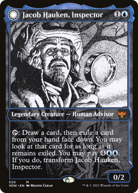 Jacob Hauken, Inspector (Showcase) (VOW-320) - Innistrad: Crimson Vow: (Showcase, Double Faced Transform)