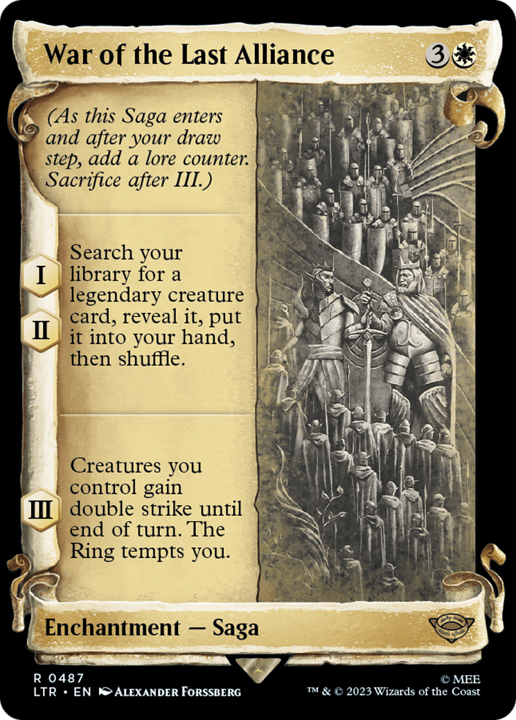 War of the Last Alliance (Showcase Scrolls) (LTR-487) - The Lord of the Rings: Tales of Middle-earth: (Showcase) Foil