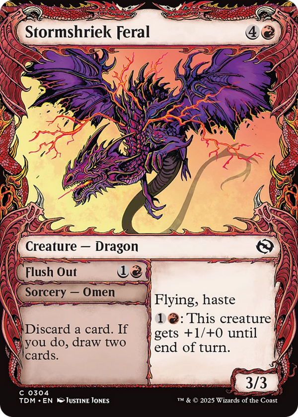 Stormshriek Feral (Showcase) (TDM-304) - Tarkir: Dragonstorm: (Showcase)