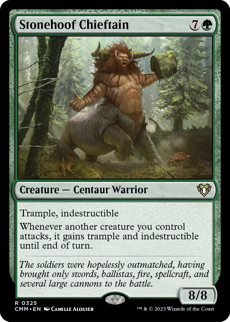 Stonehoof Chieftain (CMM-325) - Commander Masters Foil