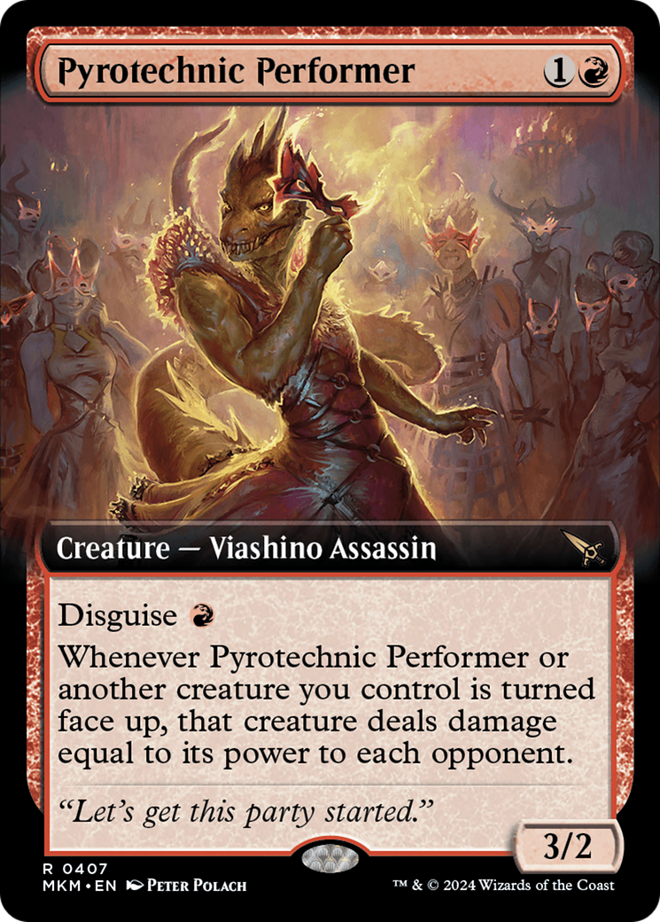 Pyrotechnic Performer (Extended Art) (MKM-407) - Murders at Karlov Manor: (Extended Art)