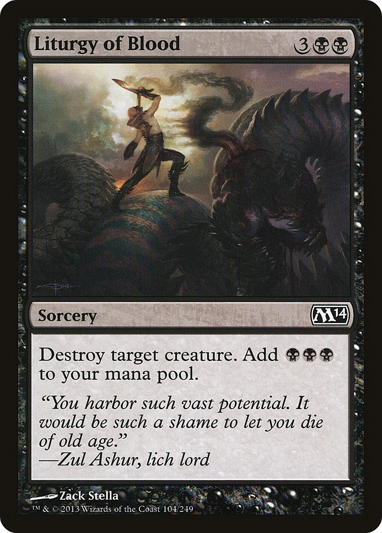 Liturgy of Blood (M14-104) - Magic 2014 Foil