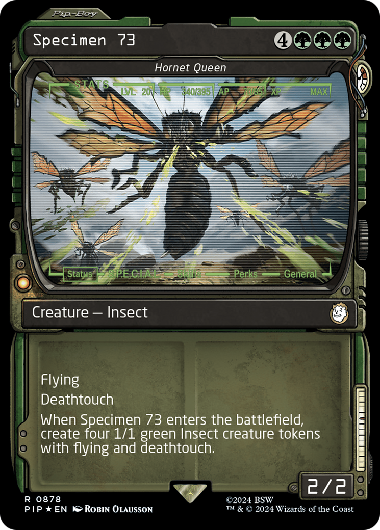 Specimen 73 - Hornet Queen (Showcase) (Surge Foil) (PIP-878) - Fallout / Specimen 73: (Showcase) Foil