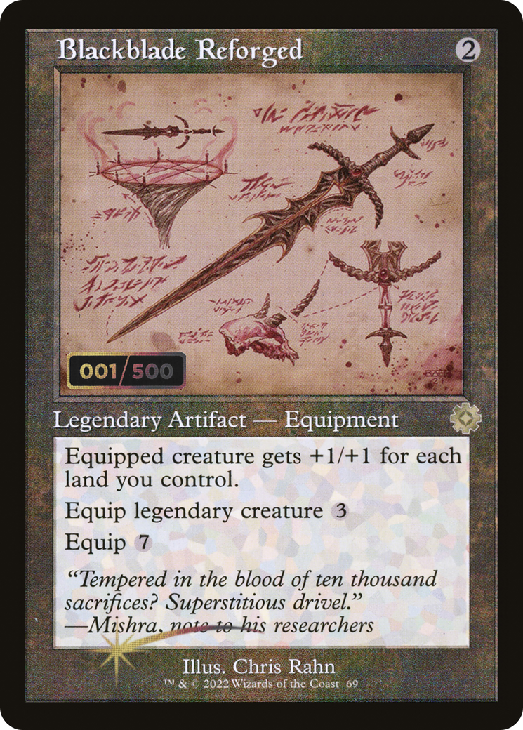 Blackblade Reforged (Schematic) (Serial Numbered) (BRR-069) - The Brothers' War Retro Artifacts Foil