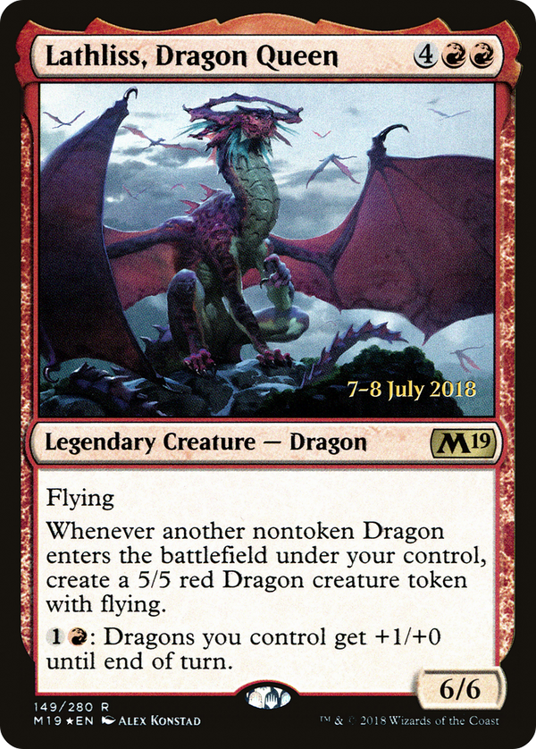 Lathliss, Dragon Queen (PRE-149) - Core Set 2019 Promos Foil