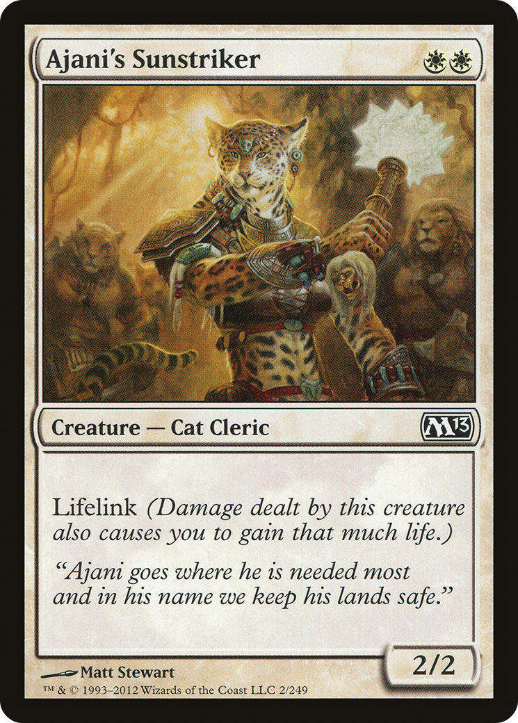 Ajani's Sunstriker (M13-002) - Magic 2013 Foil