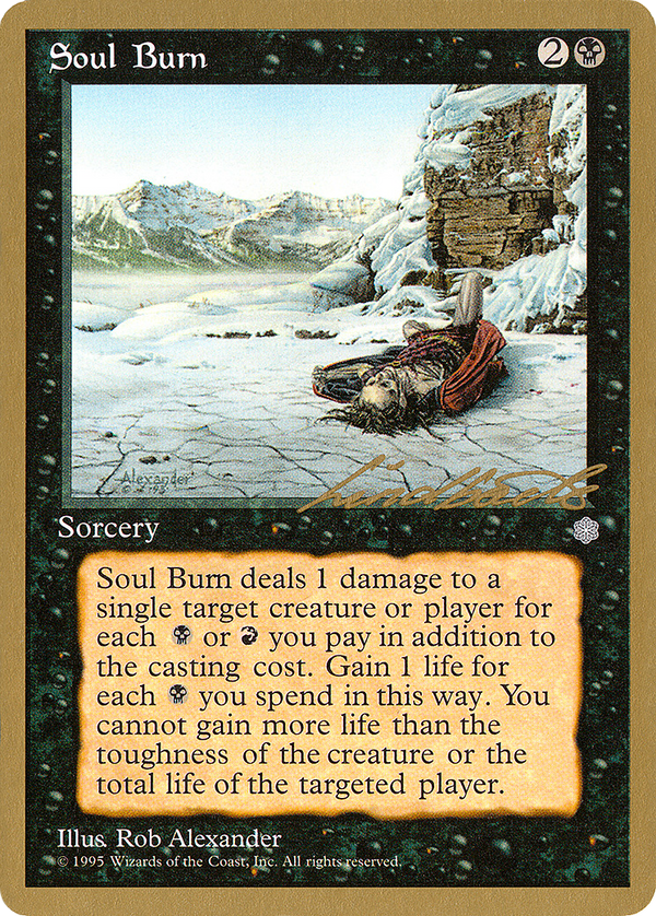Soul Burn - 1996 Leon Lindback (ICE) (WCD-) - Pro Tour Collector Set