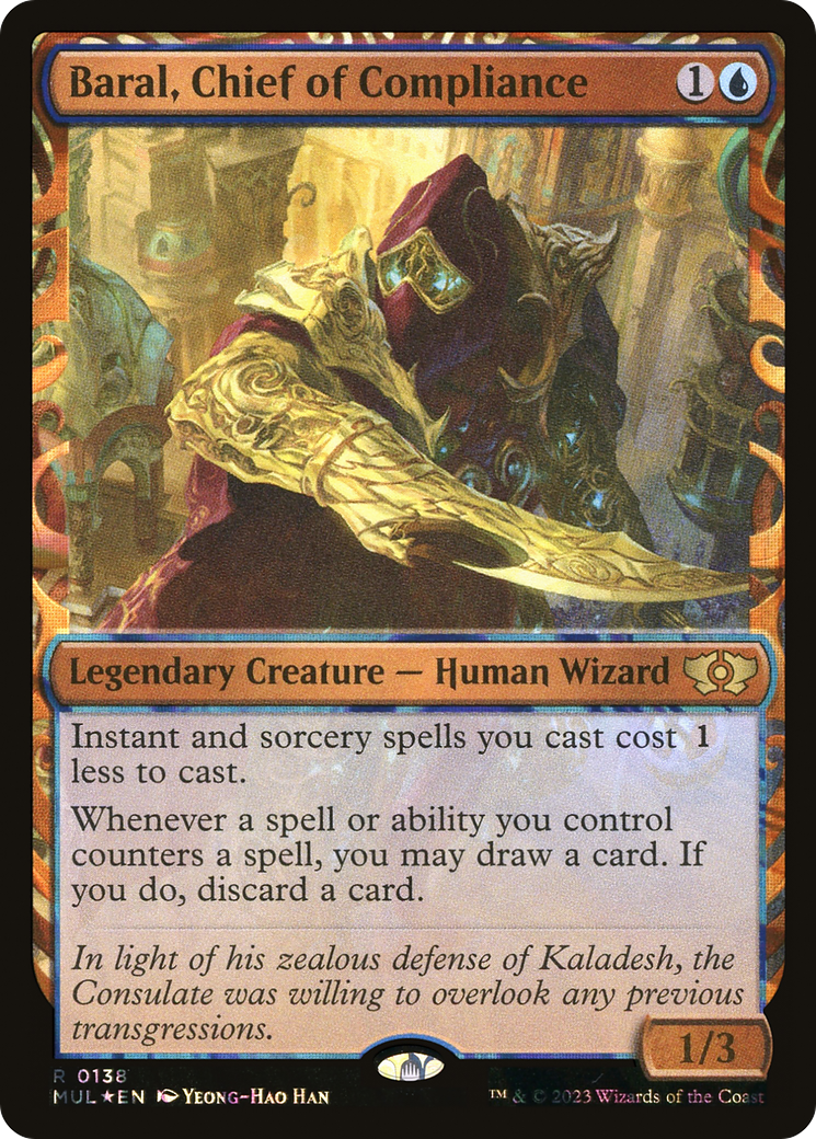 Baral, Chief of Compliance (Halo Foil) (MUL-138) - Multiverse Legends: (Showcase) Foil