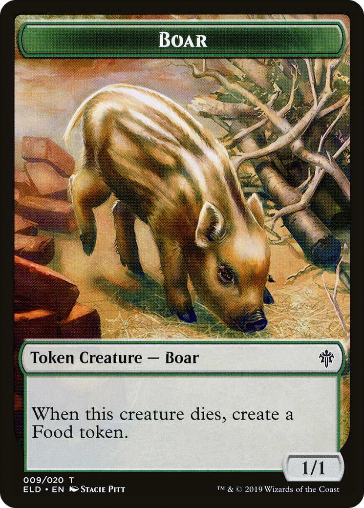 Boar (TELD-009) - Throne of Eldraine Tokens Foil