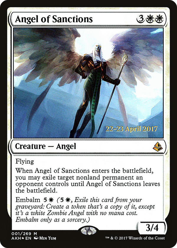 Angel of Sanctions (PRE-001) - Amonkhet Promos Foil