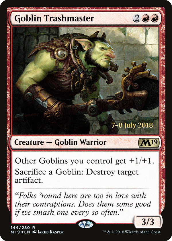 Goblin Trashmaster (PRE-144) - Core Set 2019 Promos Foil