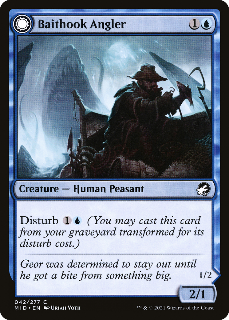 Baithook Angler (MID-042) - Innistrad: Midnight Hunt: (Double Faced Transform) Foil