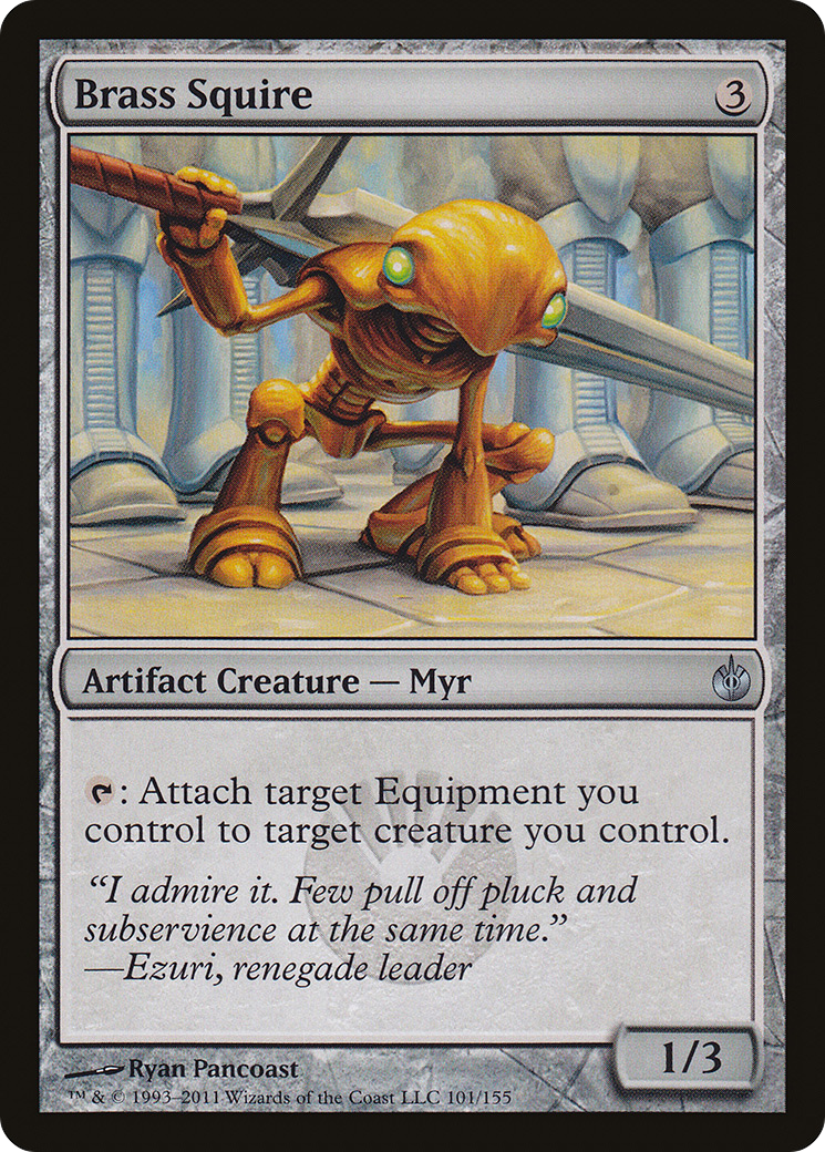 Brass Squire (MBS-101) - Mirrodin Besieged Foil