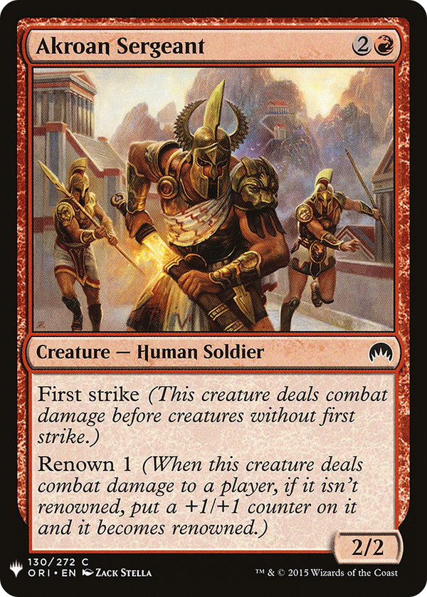 Akroan Sergeant (LIST-130) - The List