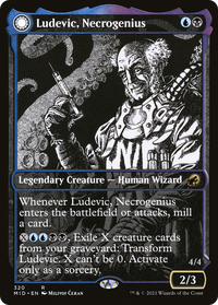 Ludevic, Necrogenius (Showcase) (MID-320) - Innistrad: Midnight Hunt: (Showcase, Double Faced Transform)