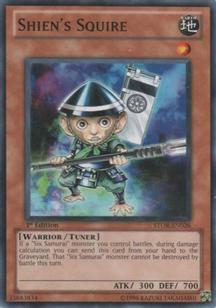 Shien's Squire (STOR-EN026) - Storm of Ragnarok 1st Edition