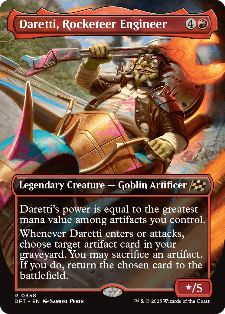 Daretti, Rocketeer Engineer (Borderless) (DFT-358) - Aetherdrift Foil