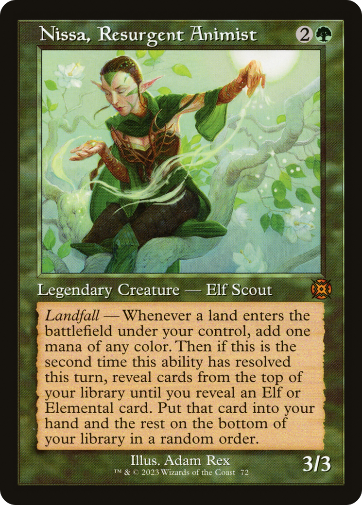 Nissa, Resurgent Animist (Retro Frame) (MAT-072) - March of the Machine: The Aftermath: (Showcase) Foil