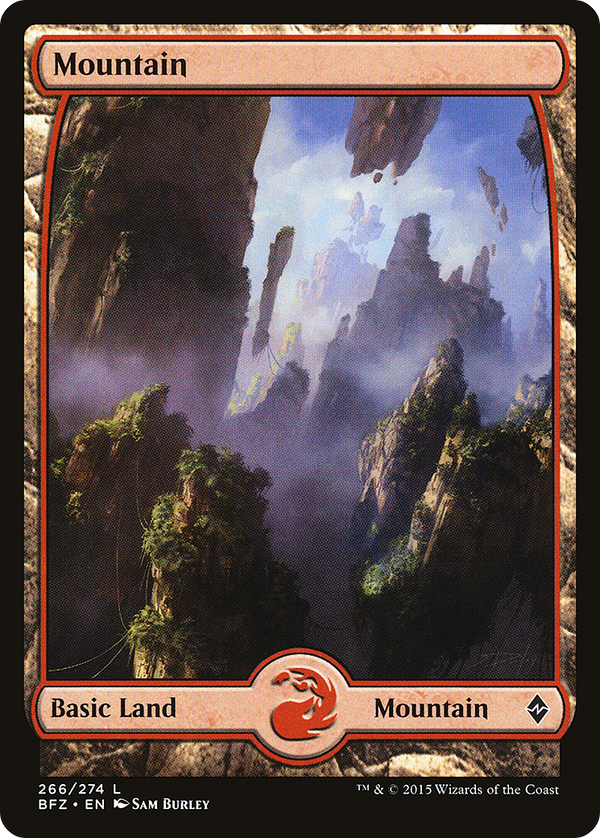 Mountain (266) - Full Art (BFZ-266) - Battle for Zendikar