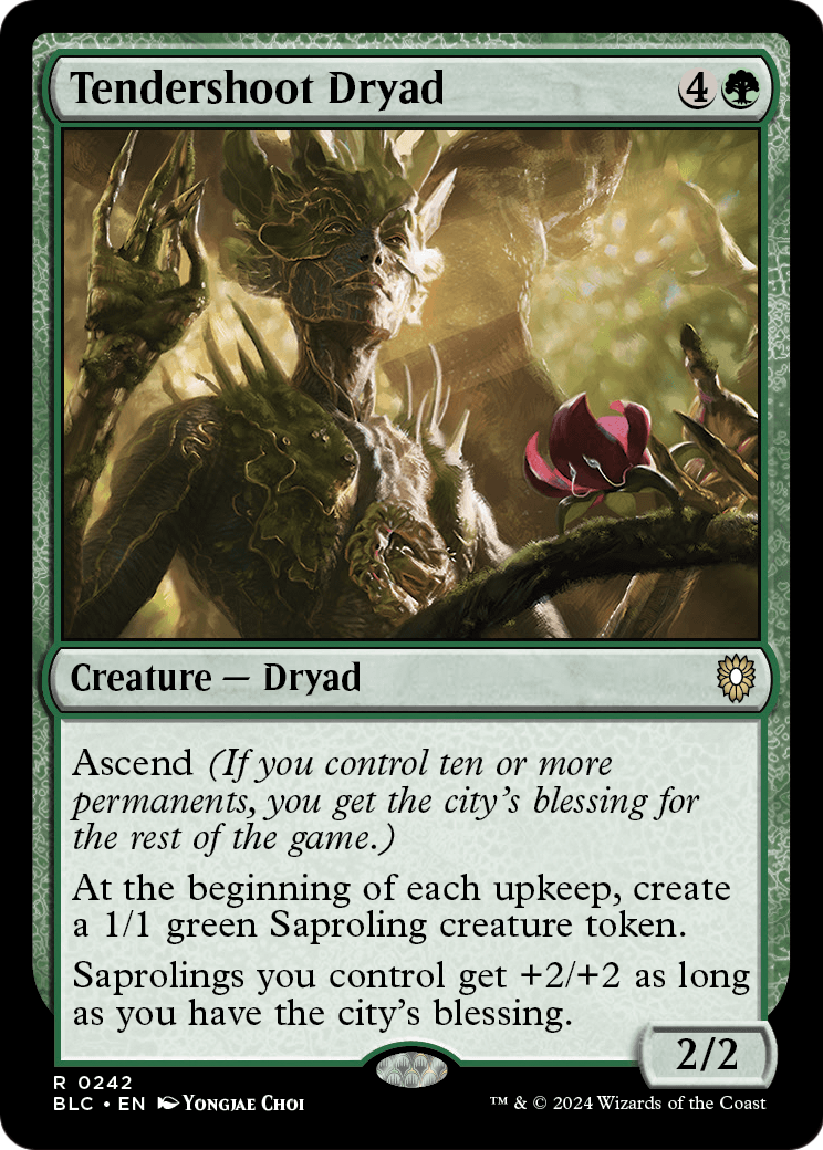 Tendershoot Dryad (BLC-242) - Bloomburrow Commander