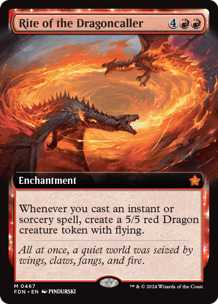 Rite of the Dragoncaller (Extended Art) (FDN-467) - Foundations: (enchantment, Extended Art)