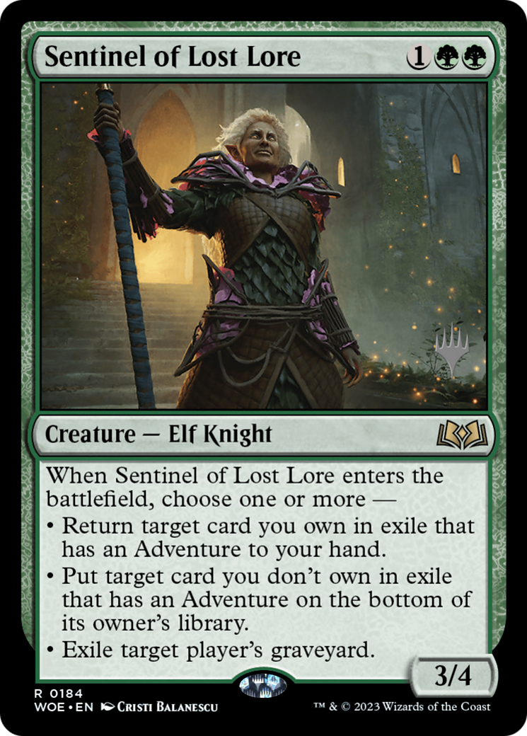 Sentinel of Lost Lore (PPWOE-184) - Wilds of Eldraine Promos