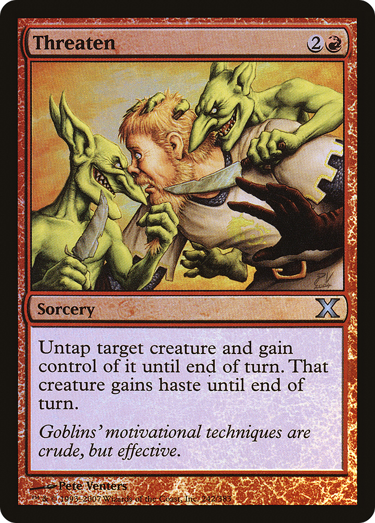 Threaten (10E-242★) - Tenth Edition Foil