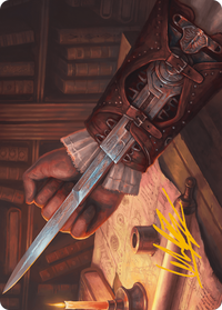 Hidden Blade Art Card (Gold-Stamped Signature) (ASACR-009) - Assassin's Creed Art Series (Borderless)