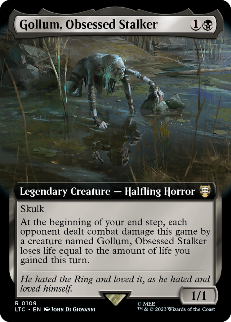 Gollum, Obsessed Stalker (Extended Art) (LTC-109) - Tales of Middle-earth Commander: (Extended Art)