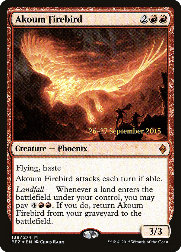Akoum Firebird (PRE-138) - Battle for Zendikar Promos Foil
