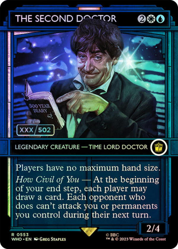 The Second Doctor (Serial Numbered) (WHO-553) - Doctor Who: (Showcase) (Borderless) Foil