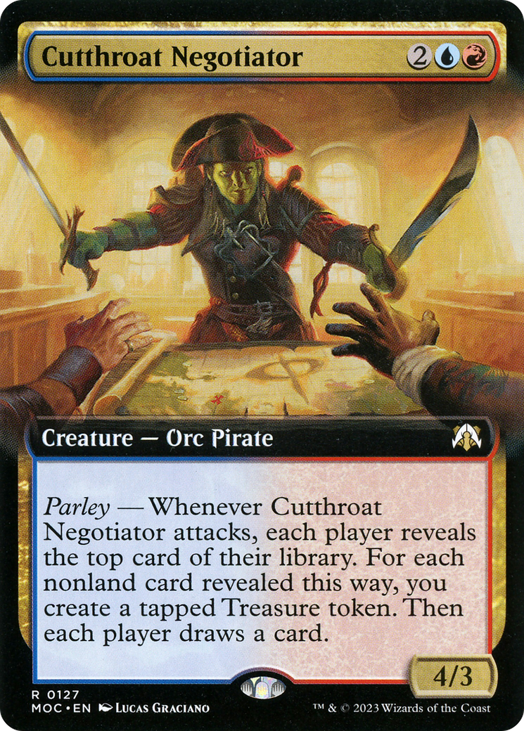 Cutthroat Negotiator (Extended Art) (MOC-127) - March of the Machine Commander: (Extended Art) Foil