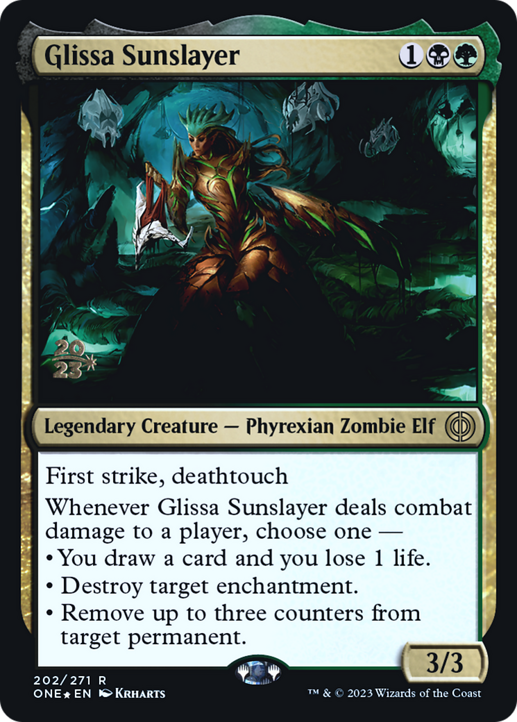 Glissa Sunslayer (PRE-202) - Phyrexia: All Will Be One Promos Foil
